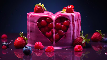 Interesting culinary experiments using products in the form of hearts.の素材
