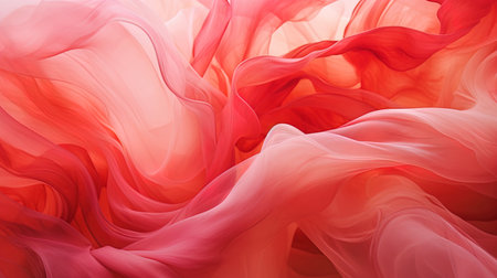 Abstract red and pink cascades symbolizing the flows of love.の素材