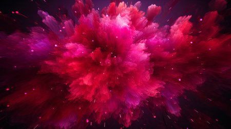 Abstract red and pink explosions, like cordial fireworks.の素材