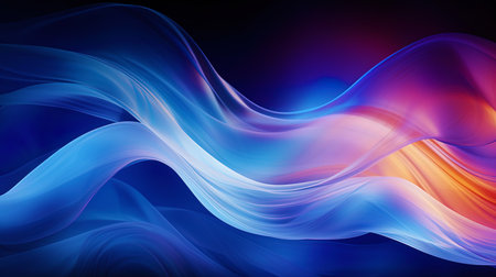 Abstract waves and whirlwinds, creating a feeling of movement on a New Year's background.の素材