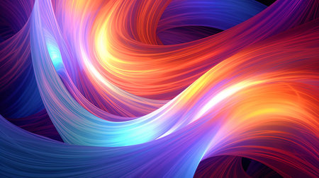 Abstract fractal vortices resembling a flame.の素材