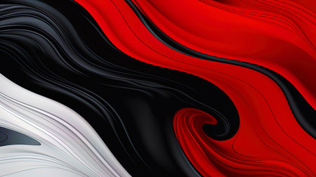 Abstract vortices in black and white and red shades.の素材