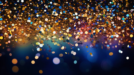 New Year's background, like a stream of sparkling confetti, creating fun.の素材