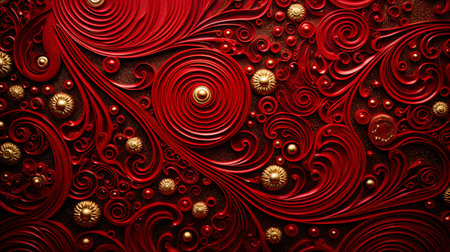 The background with hypnotic patterns, creating a sense of festive delight.の素材