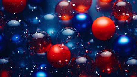 The background with bright colors passing from deep blue to festive red.の素材