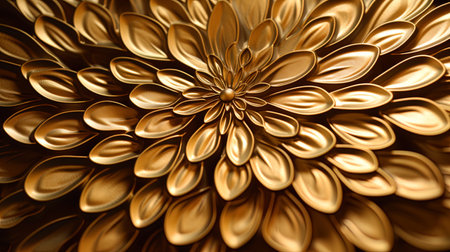The background with exquisite golden patterns, creating a luxurious visual perception.の素材