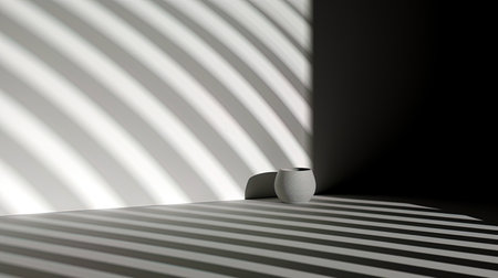 Visual play of light and shadow on an abstract texture.の素材