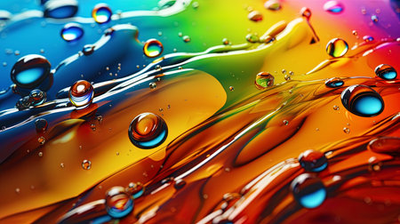 A composition with abstract colored drops.の素材