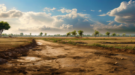 Agron, struggling with agricultural challenges in weather changesの素材