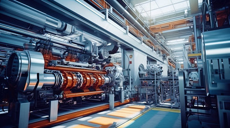 Production line for the production of automobile enginesの素材