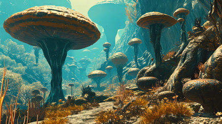 The surface of this planet resembles incredible gardens, strewn with living stones.の素材