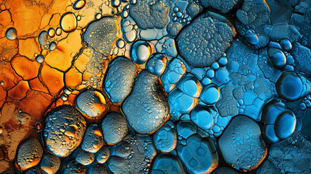 Abstract photograph of microscopic elements that create a harmonious mosaic pattern.の素材