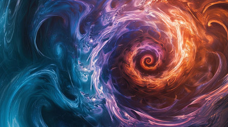 Hypnotizing spirals and vortices that create the effect of visual hypnosis on an abstract canvas.の素材