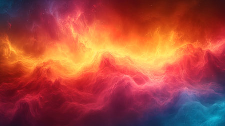 On a gradient background, shades from deep Burgundy to a rich turquoise pass, creating a visual co.の素材