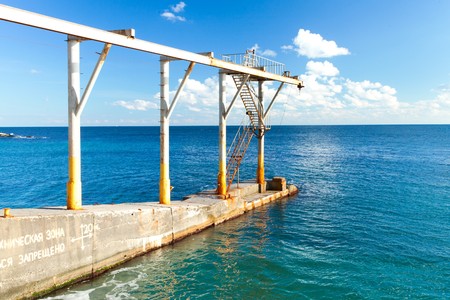 Old boat house in Simeiz. Crimea. Russiaの写真素材