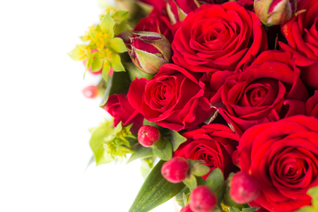 Big bunch of red rosesの写真素材