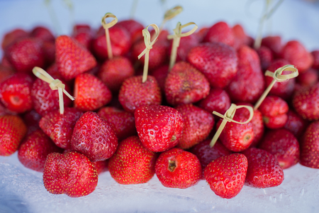 Sweet strawberry on ice figureの写真素材