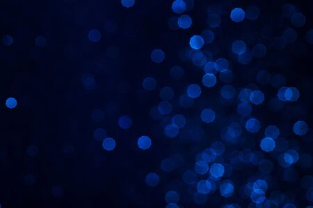 Beautiful banner with blue bokeh background. Color of the year 2020.の写真素材