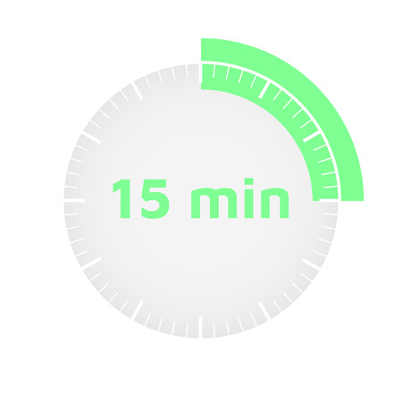Ten-minute timer. Vector illustration. Isolated. White background. Eps10.のイラスト素材