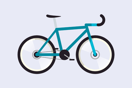 Road bike. Simple. Flat. Material design. Isolated. Vector illustration. Light background. Eps10.のイラスト素材