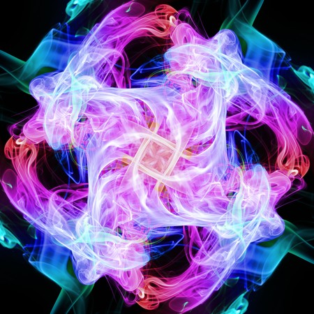 Pure crystal power and energy floral tiled abstract pattern.の写真素材