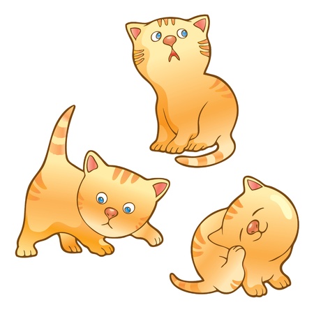 Funny kittensのイラスト素材