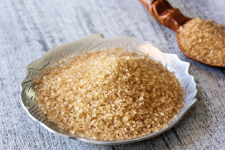 Raw sugar close up still life, selective focusの写真素材