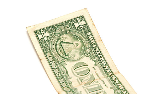 One U.S. dollar on a white background