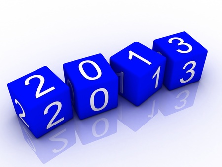New year 2013 3d renderの写真素材