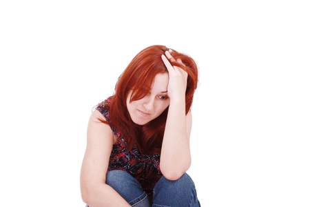 Young woman in depressionの写真素材