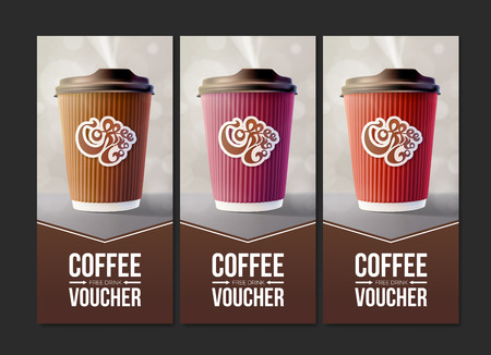 Coffee to Go Vouchers Concept vector.のイラスト素材