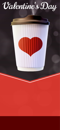 Coffee to Go Valentines Day Flyer Templateの写真素材