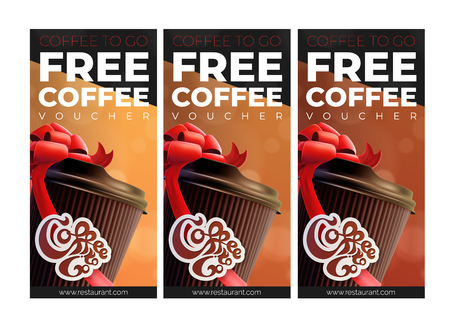 Coffee To Go Printable Free Coffee Vouchers versions.のイラスト素材
