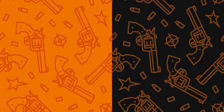 Guns Low Poly Seamless Pattern V3. 2 Versions. Vector EPS10のイラスト素材