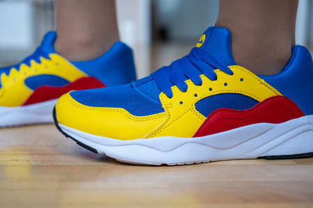 Stylish shoes from the LIDL brand were trendy among young people. The LIDL string specifies its brand. Within a few days, the collection was sold out andのeditorial素材