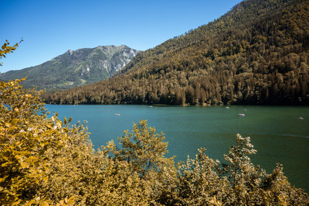 Lunz am See, Austria - July 06 2022: Lunz am See is a municipality in the district of Scheibbs, Lower Austria, Austriaのeditorial素材