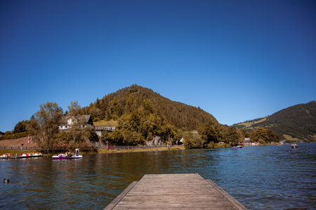 Lunz am See, Austria - July 06 2022: Lunz am See is a municipality in the district of Scheibbs, Lower Austria, Austriaのeditorial素材