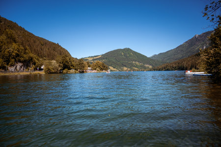 Lunz am See, Austria - July 06 2022: Lunz am See is a municipality in the district of Scheibbs, Lower Austria, Austriaのeditorial素材