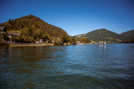 Lunz am See, Austria - July 06 2022: Lunz am See is a municipality in the district of Scheibbs, Lower Austria, Austriaのeditorial素材