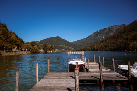 Lunz am See, Austria - July 06 2022: Lunz am See is a municipality in the district of Scheibbs, Lower Austria, Austriaのeditorial素材