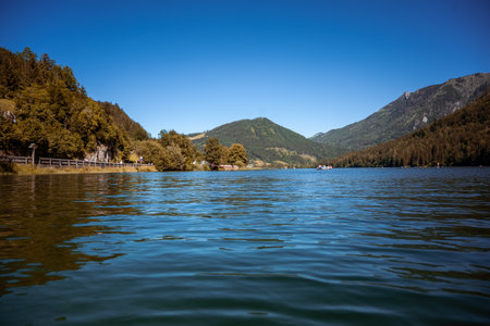 Lunz am See, Austria - July 06 2022: Lunz am See is a municipality in the district of Scheibbs, Lower Austria, Austriaのeditorial素材