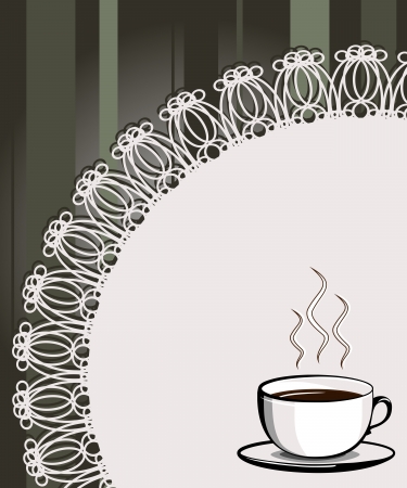 Vintage card with coffee mugのイラスト素材