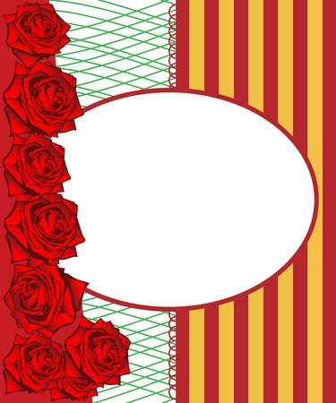 Vintage rose patternのイラスト素材
