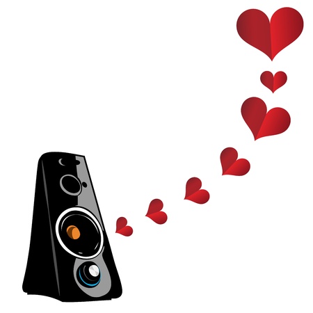 Love and music. Romantic musicのイラスト素材