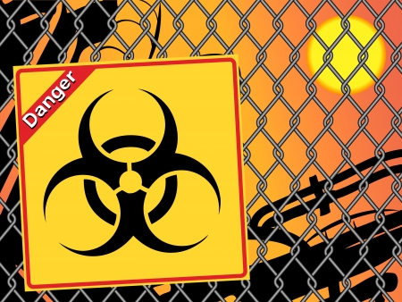 Bio hazard sign. Yellow and black bio hazardのイラスト素材