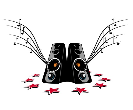 Speaker on white backgroundのイラスト素材