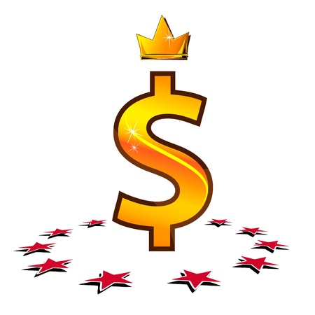 Dollar sign isolated on white のイラスト素材