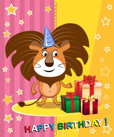 Children postcard. Day of birth.のイラスト素材