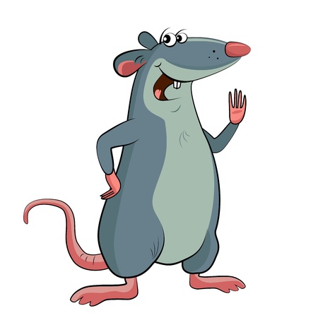 Mouse on a white backgroundのイラスト素材