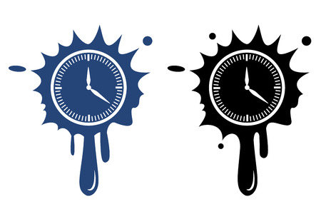 Clock - blot icon isolatedのイラスト素材